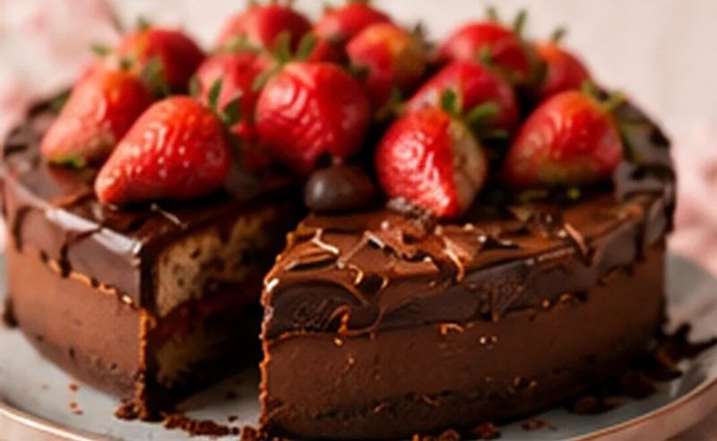 Torta de Chocolate com Morango da Amora