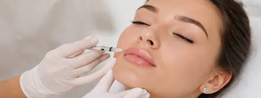 Sessão de preenchimento labial