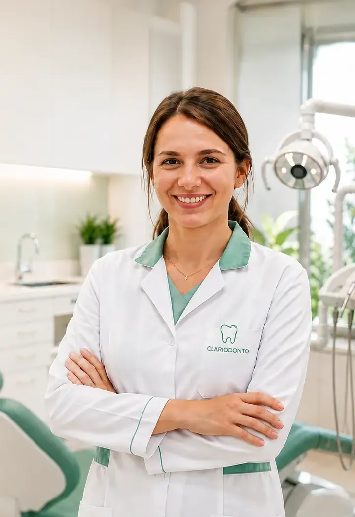 Dentista da Clariodonto no consultório